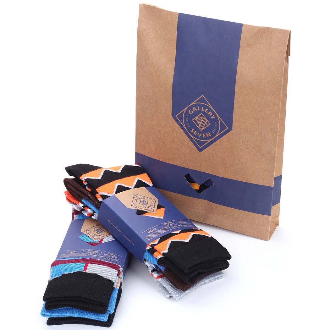 Men Casual Colorful Dress Socks - 6 Pack