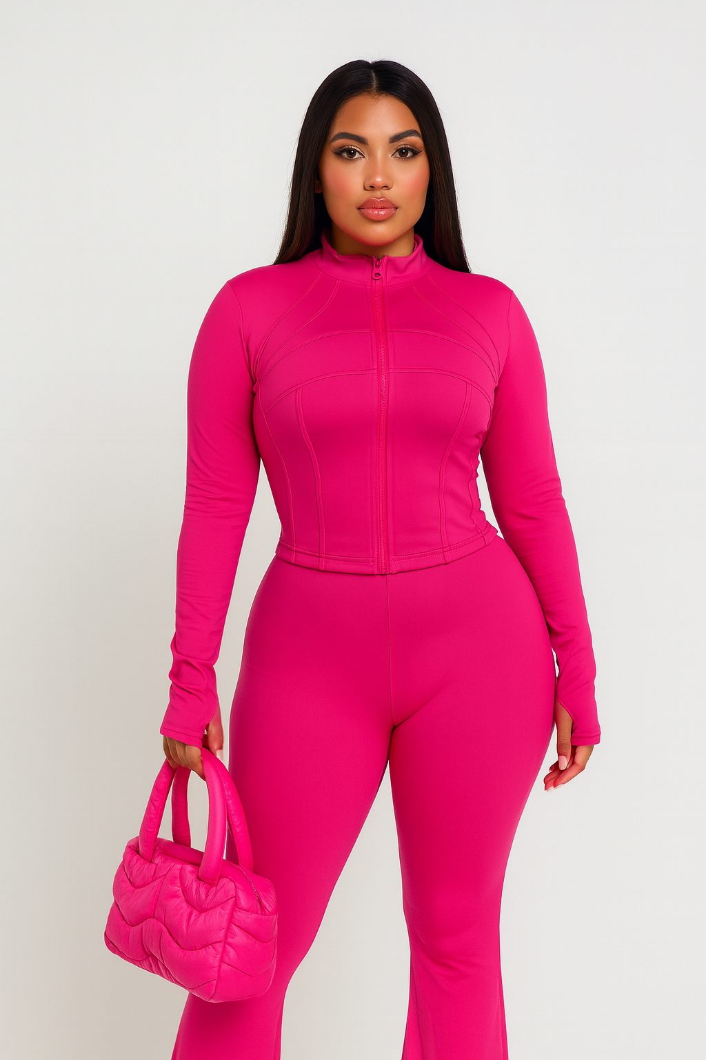 Two Piece Activewear Set with Flared Legs