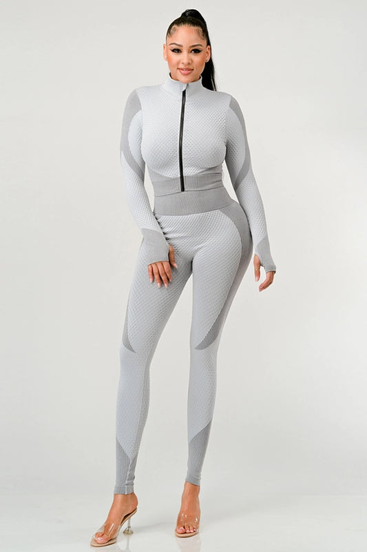 Snatched Activewear Set - Gray
