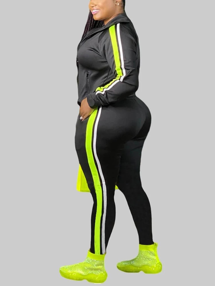 Hands Off - (Plus Size) Hooded Jogging Suit