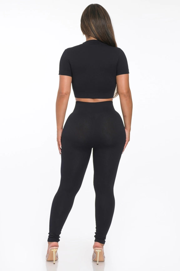 Two Piece Leggings Activewear Chill Set