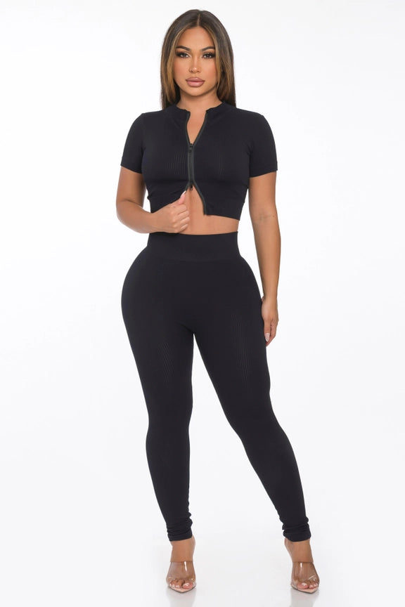 Two Piece Leggings Activewear Chill Set